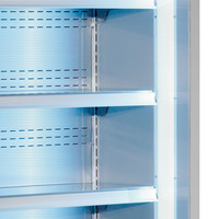 Refrigerated wall showcase with glass doors | Air forced | 1500x545xh1900