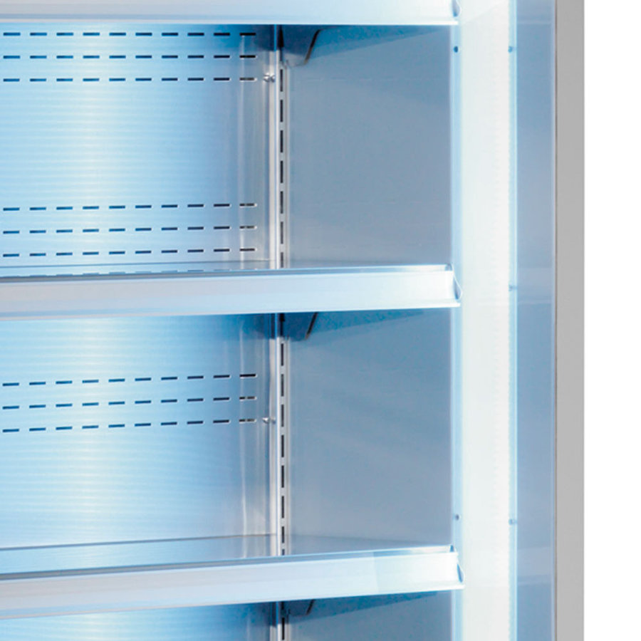 Refrigerated wall showcase with glass doors | Air forced | 1500x545xh1900