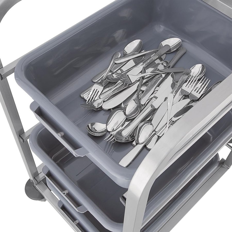 Chariot de débarras pour traiteur | 90x82x44 cm | 3 Cuisson | 2 roues freinées