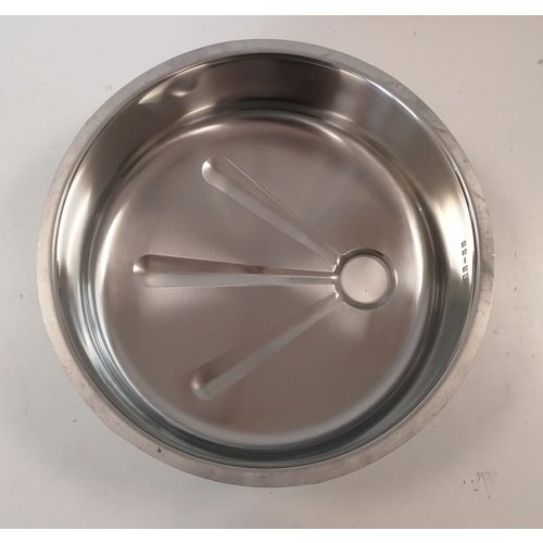  HorecaTraders Round stainless steel sink | ø 45.5 cm | Outlet 