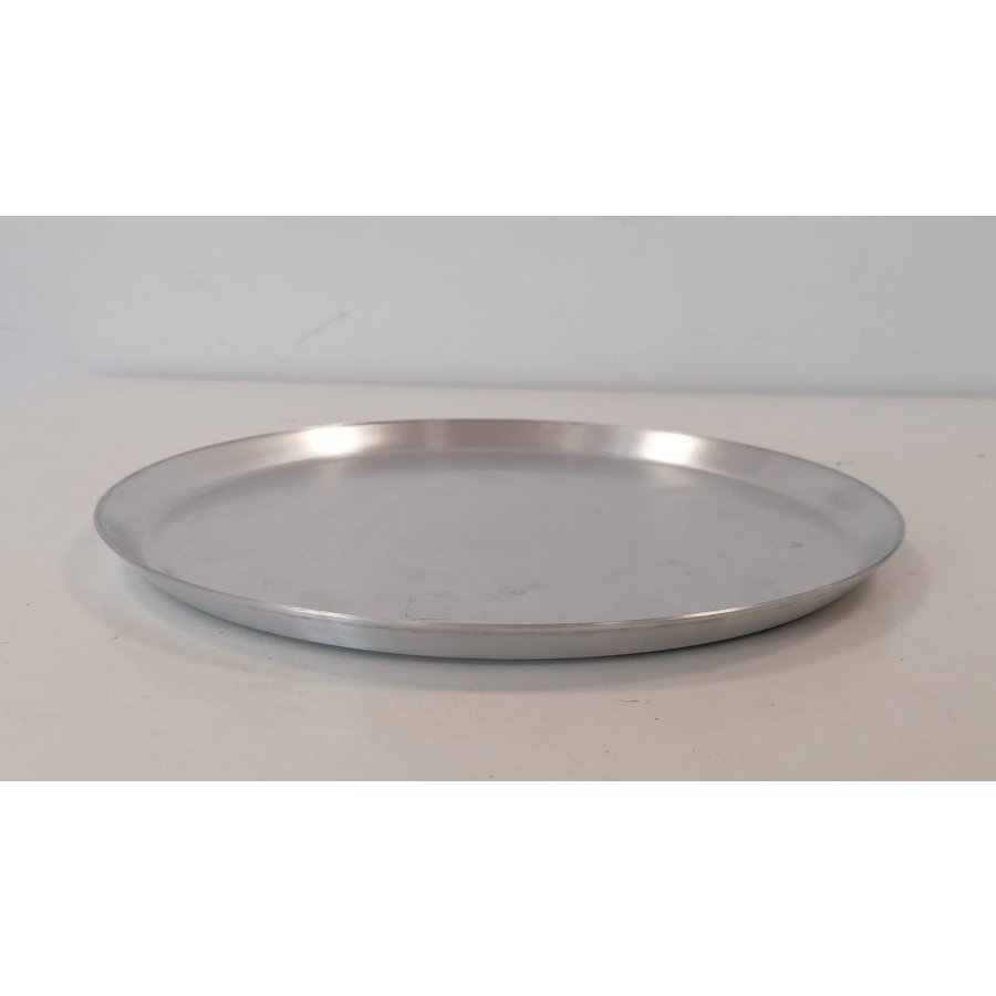 Servierplatte | Edelstahl | rund | Ø28 cm | Auslass