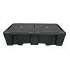 HorecaTraders Bac d'égouttage en plastique avec grille | 1130L | Plastique | 2450 x 1450 x 575 mm