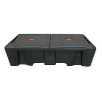 Bac d'égouttage en plastique avec grille | 1130L | Plastique | 2450 x 1450 x 575 mm