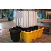 Bac d'égouttage en plastique avec grille | 1260L | Plastique | 1680 x 1680 x 700 mm