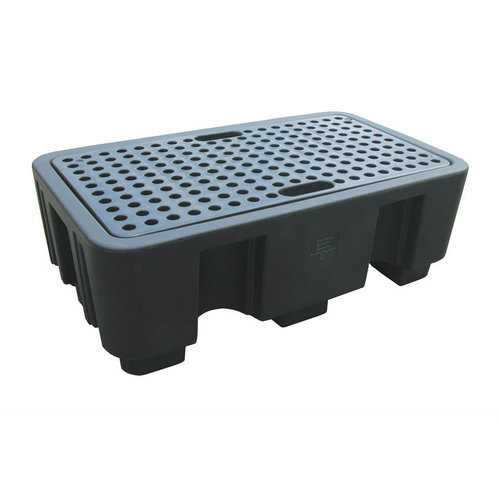  HorecaTraders Tropfschale aus Kunststoff mit Gitter | 2 Fässer | 250L | Kunststoff | 750 x 1300 x 440 mm 