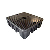 Plastic drip tray with grid | 4 barrels | 480L | Plastic | 1380x1290x480mm