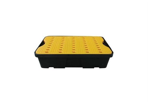  HorecaTraders Bac d'égouttage avec grille jaune | 20L | Plastique | 600 x 400 x 155 mm 
