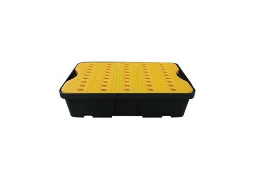  HorecaTraders Lekbak met geel rooster | 20L | Kunststof  | 600 x 400 x 155 mm 