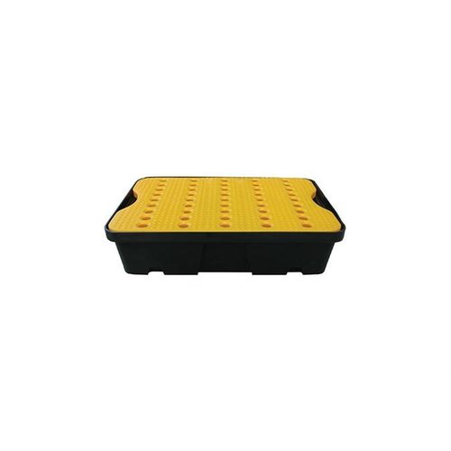  HorecaTraders Tropfschale mit gelbem Gitter | 20L | Kunststoff | 600 x 400 x 155 mm 