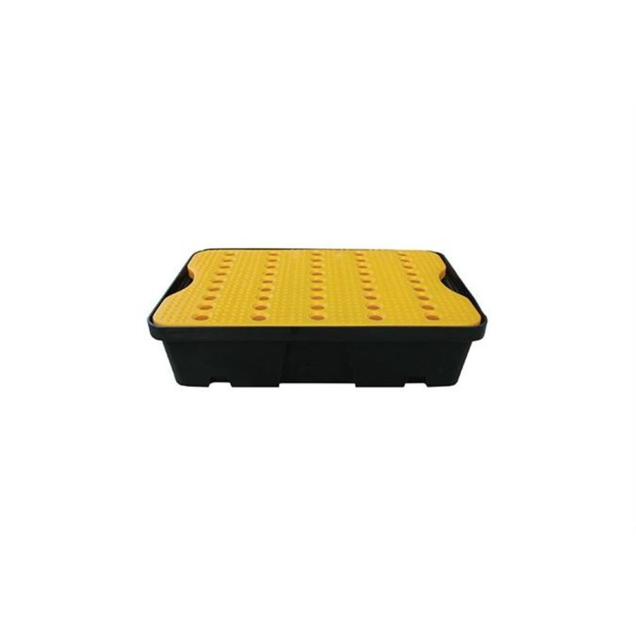 Drip tray with yellow grid | 20L | Plastic | 600x400x155mm