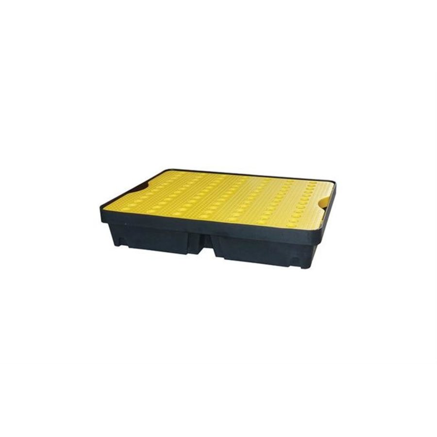 Lekbak met geel rooster | 40L | Kunststof | 800 x 600 x 155 mm
