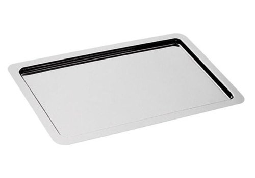  HorecaTraders Plateau de service | acier inoxydable | 26,5 x 32,5 cm | Sortie 