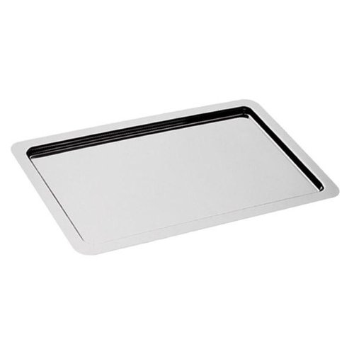 HorecaTraders Serviertablett | Edelstahl | 26,5 x 32,5 cm | Auslass 