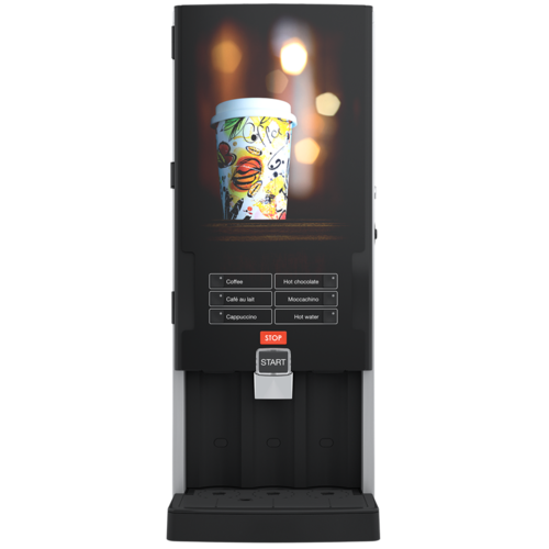  HorecaTraders Rivero Turbo 121 Instant koffiemachine | 1x3 liter / 2x1,3 liter | 230V | 315 x 535 x 810 mm 