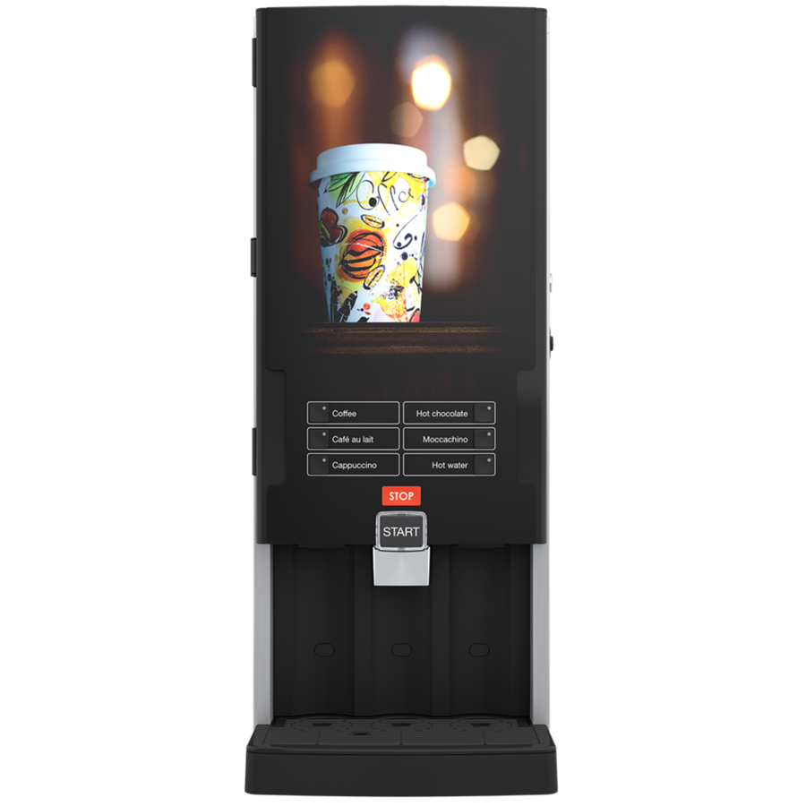 Rivero Turbo 121 Instantkaffeemaschine | 1x3 Liter / 2x1,3 Liter | 230V | 315 x 535 x 810 mm