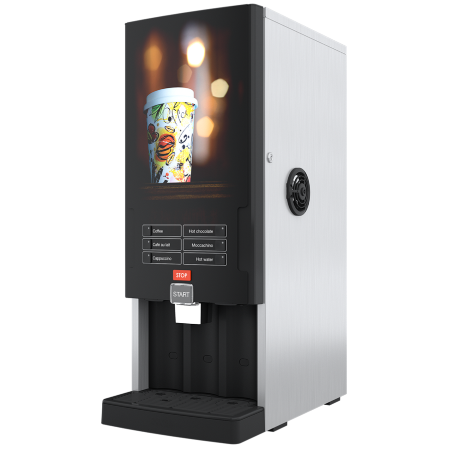 Rivero Turbo 121 Instantkaffeemaschine | 1x3 Liter / 2x1,3 Liter | 230V | 315 x 535 x 810 mm