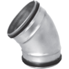 HorecaTraders Spiro bend 45 degrees safe | Steel | 12 Sizes