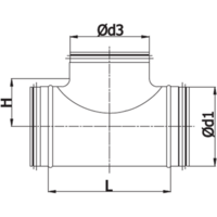 Spiro Safe T-piece | 90 degrees | Steel | Ø80 mm | 52 Sizes