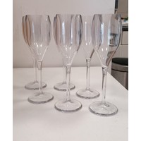Champagne glazen | 6 stuks | H 21.5 cm | Outlet