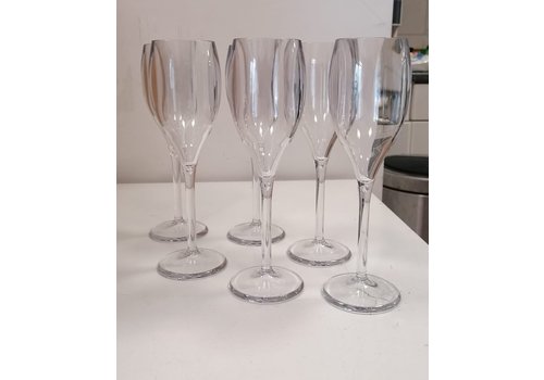  HorecaTraders Coupes à champagne | 6 pièces | H 21,5 cm | Sortie 