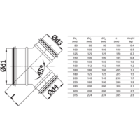 Spiro Safe broekstuk | 45 graden | Staal | 11 Formaten