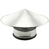 HorecaTraders Spiro Safe rain hat with mesh | stainless steel | 9 formats