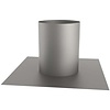 HorecaTraders Adhesive plate roof passage round | Galvanized | various sizes