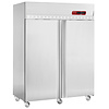 HorecaTraders Fridge vented | 1400 liters | stainless steel | on wheels | 1440x850x2070mm