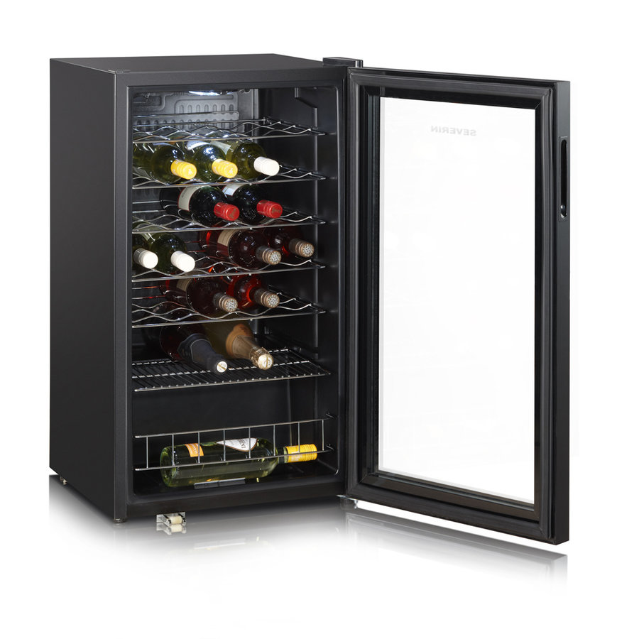 Wine fridge | Steel | Black | 95 Liters | 47 × 48.2 × 84 cm