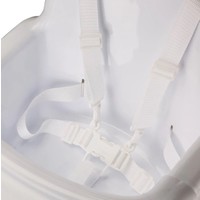 Chaise haute | Acier inoxydable et polypropylène | Réglable 52-86 cm | Blanc