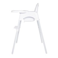 Chaise haute | Acier inoxydable et polypropylène | Réglable 52-86 cm | Blanc