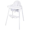 Bolero Chaise haute | Acier inoxydable et polypropylène | Réglable 52-86 cm | Blanc