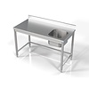 HorecaTraders Sink stainless steel | 1400x700x850mm | 2 Versions