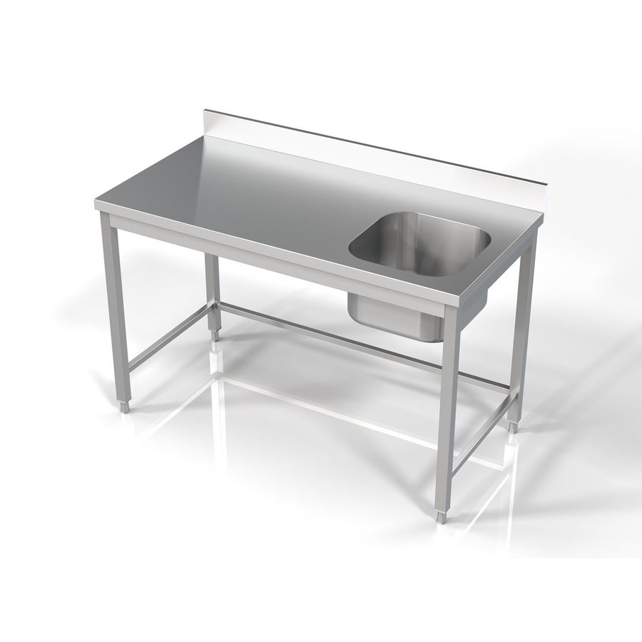 Sink stainless steel | 1400x700x850mm | 2 Versions