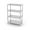 HorecaTraders Storage racks with 4 shelves | stainless steel | 7 different sizes