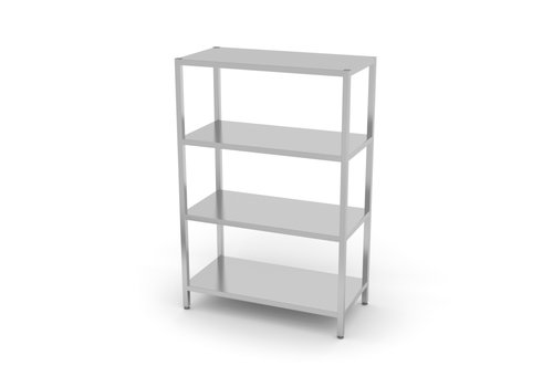  HorecaTraders Storage racks with 4 shelves | stainless steel | 7 different sizes 