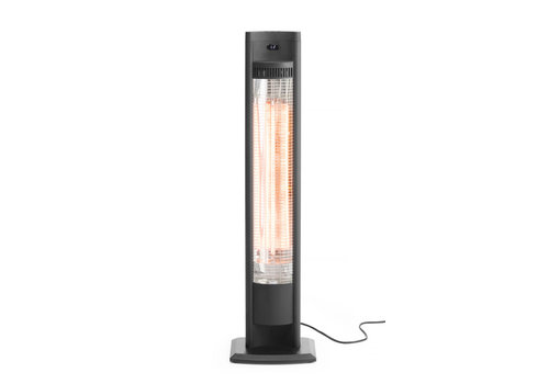  HorecaTraders Infrarot-Terrassenheizer Tornado | schwarz | 130x90x(H)900 mm 