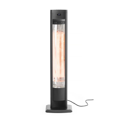  HorecaTraders Infrarot-Terrassenheizer Tornado | schwarz | 130x90x(H)900 mm 