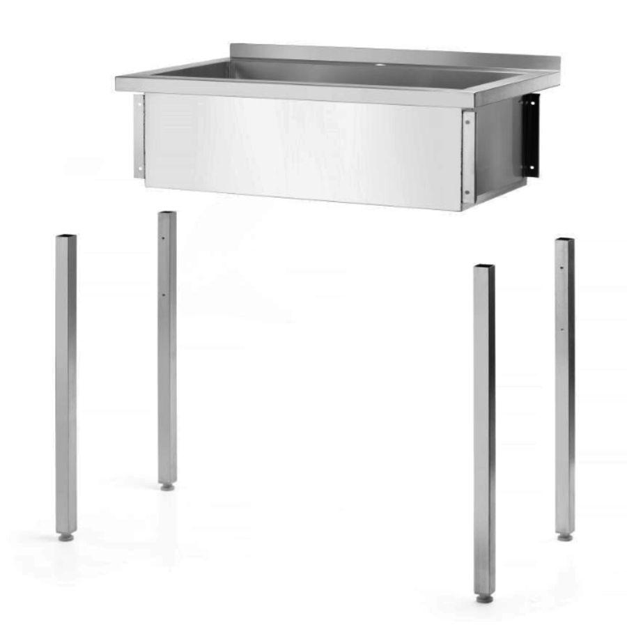 Éviers simples | vissé | acier inoxydable | 2 formats