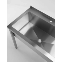 Single sinks | screwed | stainless steel | 2 Formats