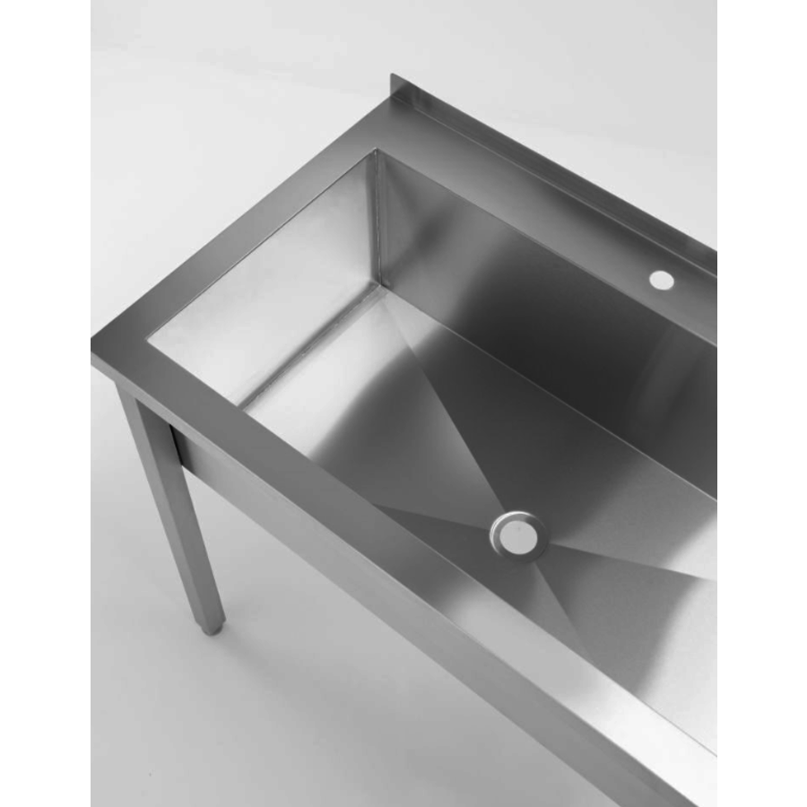Single sinks | screwed | stainless steel | 2 Formats