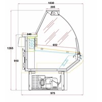 Refrigerated display case Wipper | 4 sizes