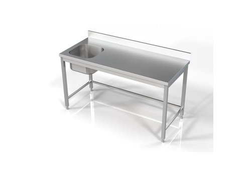  HorecaTraders Sink stainless steel| 1600x700x850mm | 2 Versions 