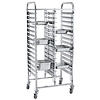 HorecaTraders Chariot à deux étagères | acier inoxydable | 30 x GN 1/1 | 740 x 550 x 1730 mm
