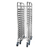 HorecaTraders Chariot à étagères | Pliable | acier inoxydable | 15 x GN 1/1 | 445 x 610 x 1710 mm