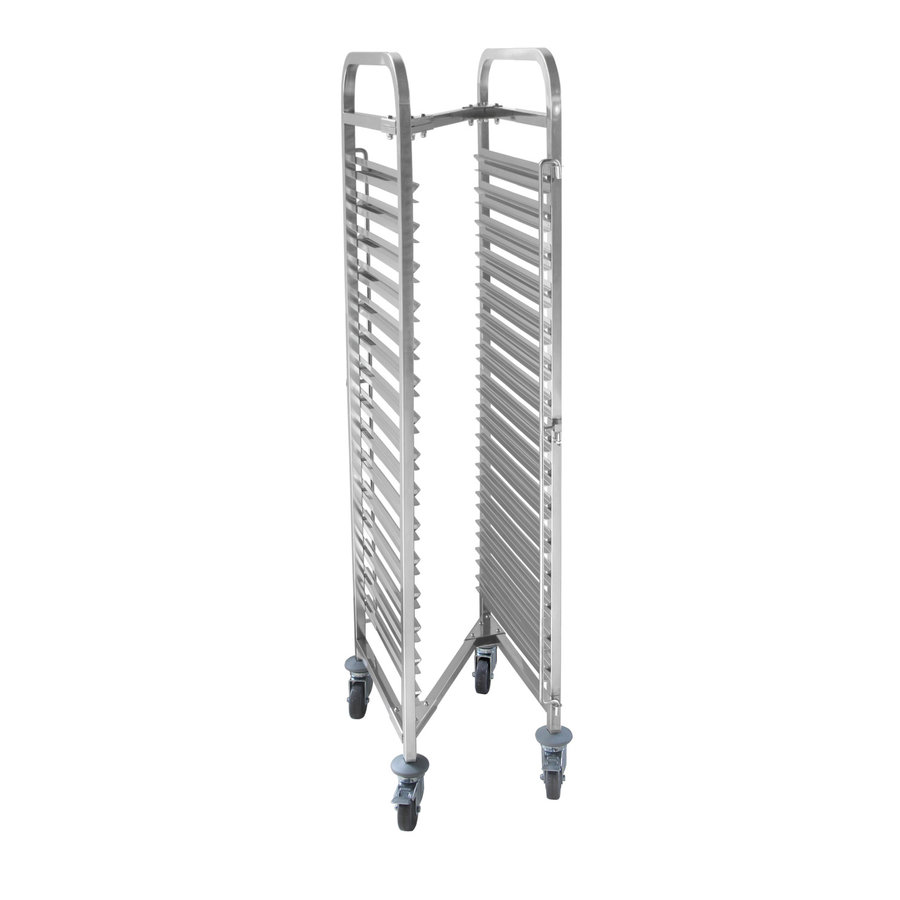 Shelving trolley | Foldable | Stainless steel | 15 x GN 1/1 | 445 x 610 x 1710 mm