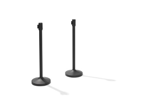  HorecaTraders Barrier post | Matte Black | Black | 32x32x95 cm 