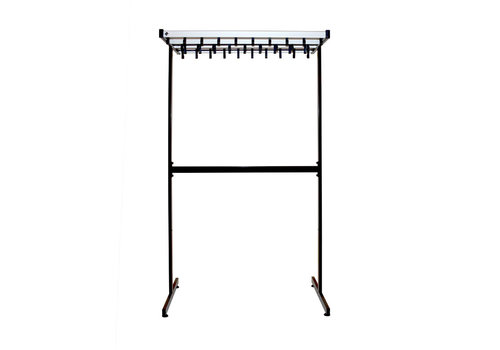  HorecaTraders Pro-Line Garderobenständer | doppelseitig| 38 Haken | B 985 mm L 710 mm H 1675 mm 