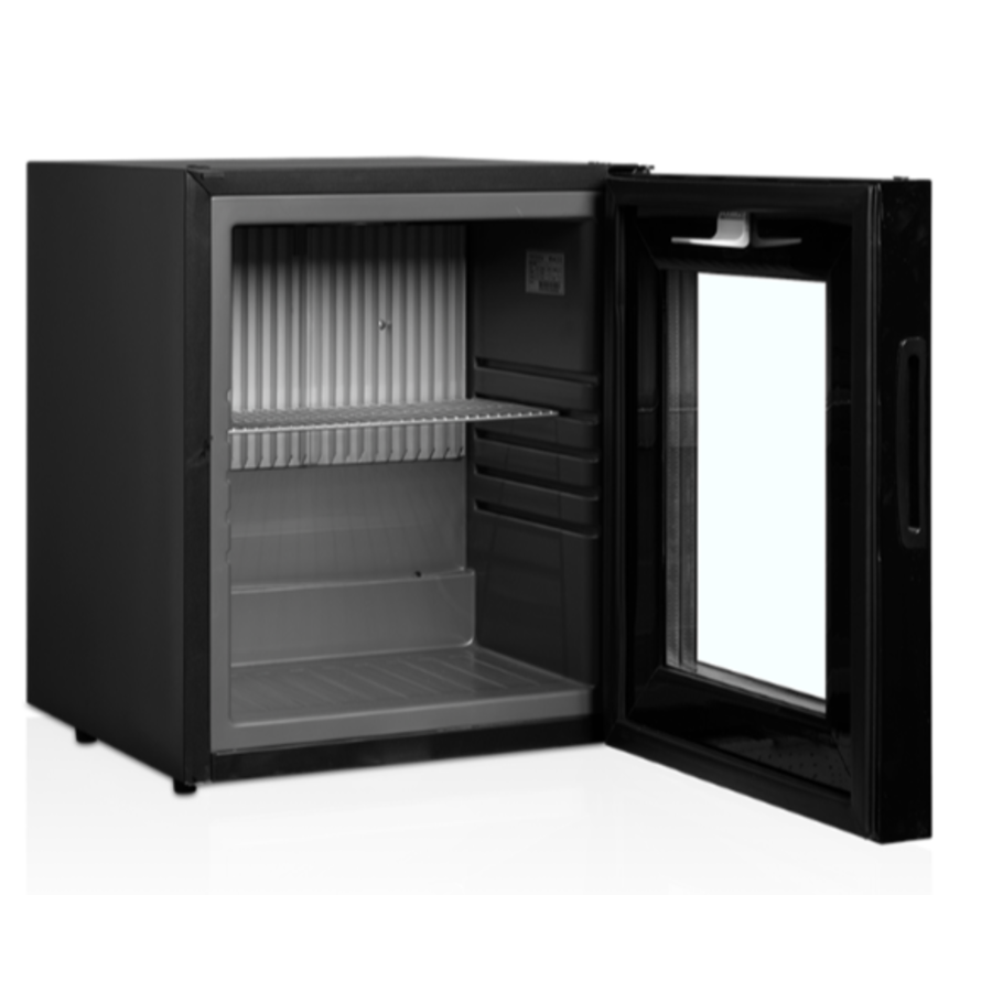 Minibar Black with glaze door and lock | 40x43x (h) 50cm | 26 liters | 0 dB
