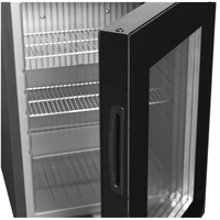 Minibar Noir avec porte vitrée et serrure | 40x43x(h)50cm | 26 litres | 0 db